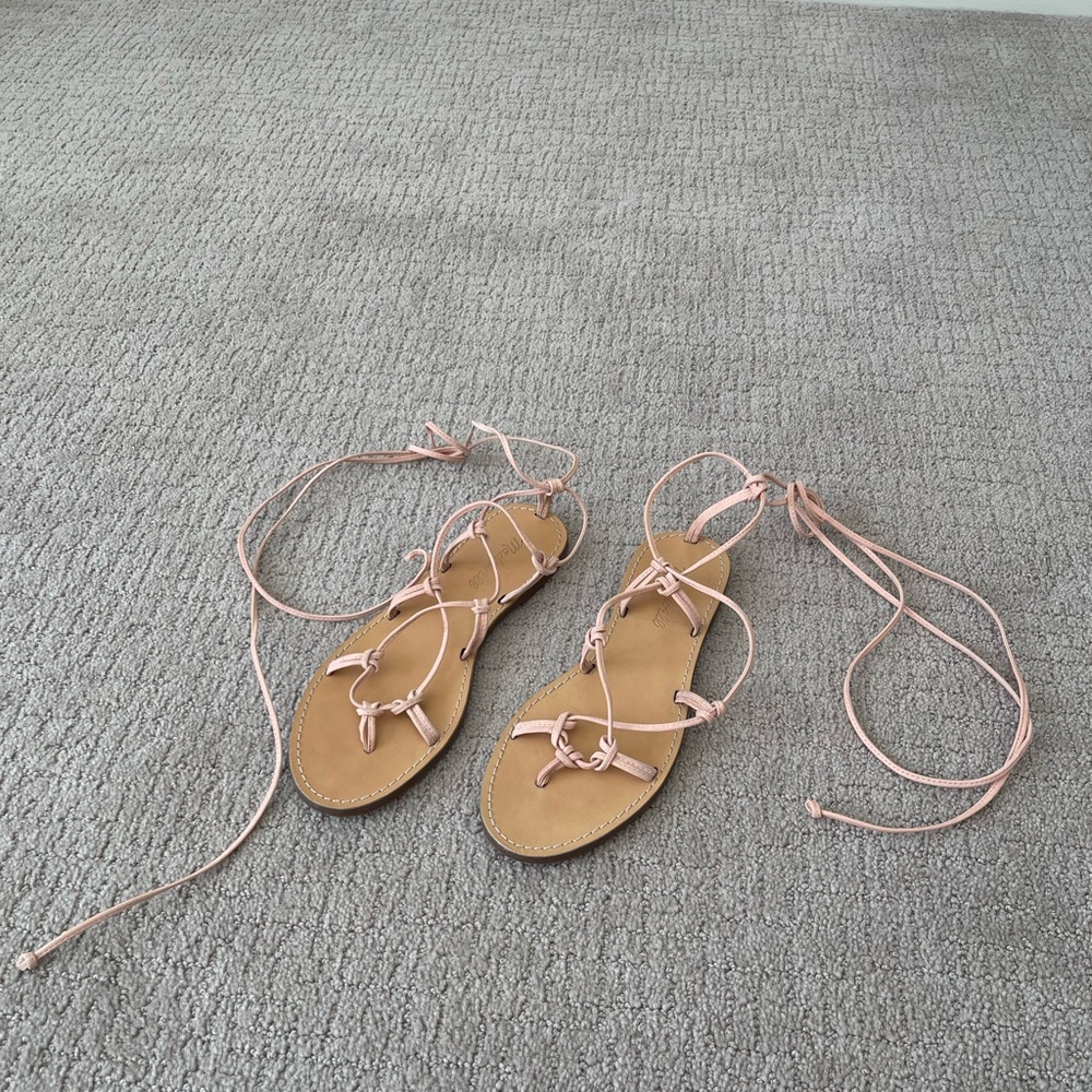 Madewell Pink Strappy Sandals